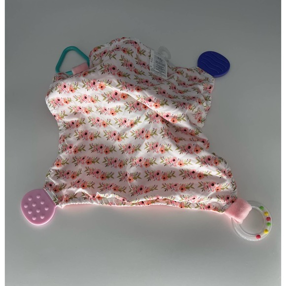 New Baby Snuggle Pink Blankie lovey Gray Elephant With Rattle sound* - Picture 6 of 12